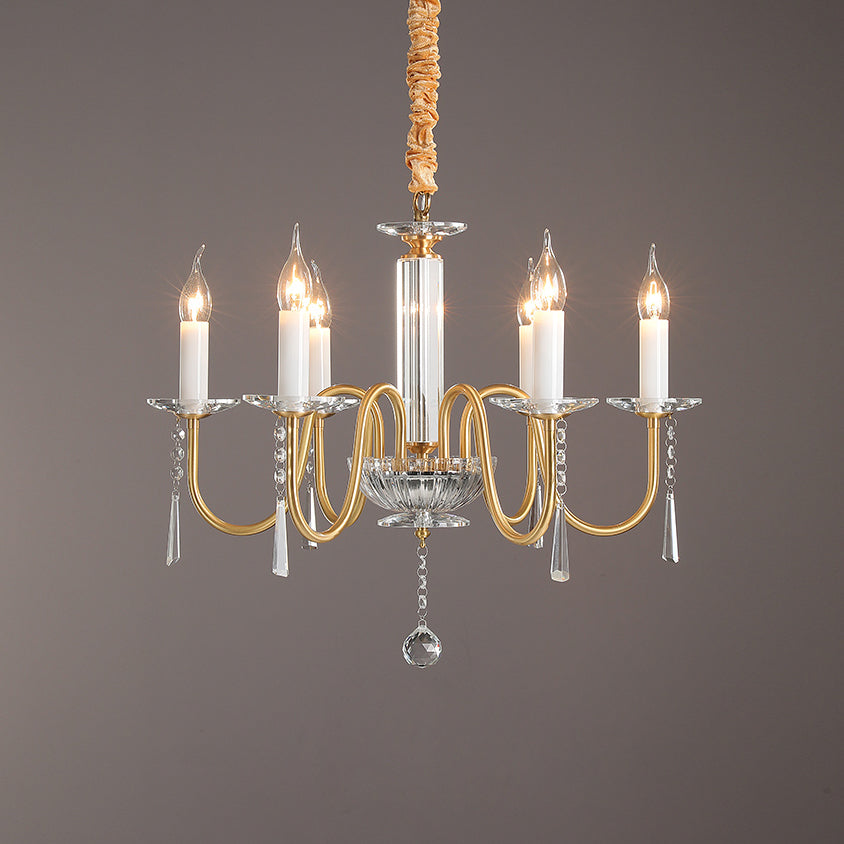 Ilphaara Messing Kristall Postmodern Luxus Kronleuchter-Letslighting