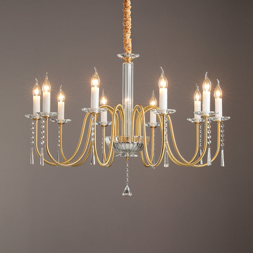 Ilphaara Messing Kristall Postmodern Luxus Kronleuchter-Letslighting
