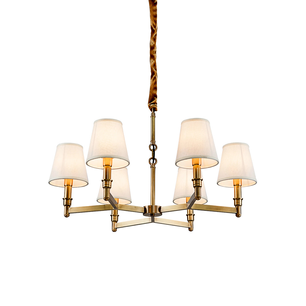 Vadoryra Postmodern Luxury Brass Fabric Chandelier - Letslighting
