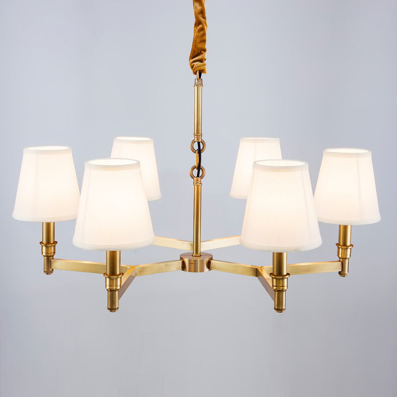 Vadoryra Postmodern Luxury Brass Fabric Chandelier - Letslighting