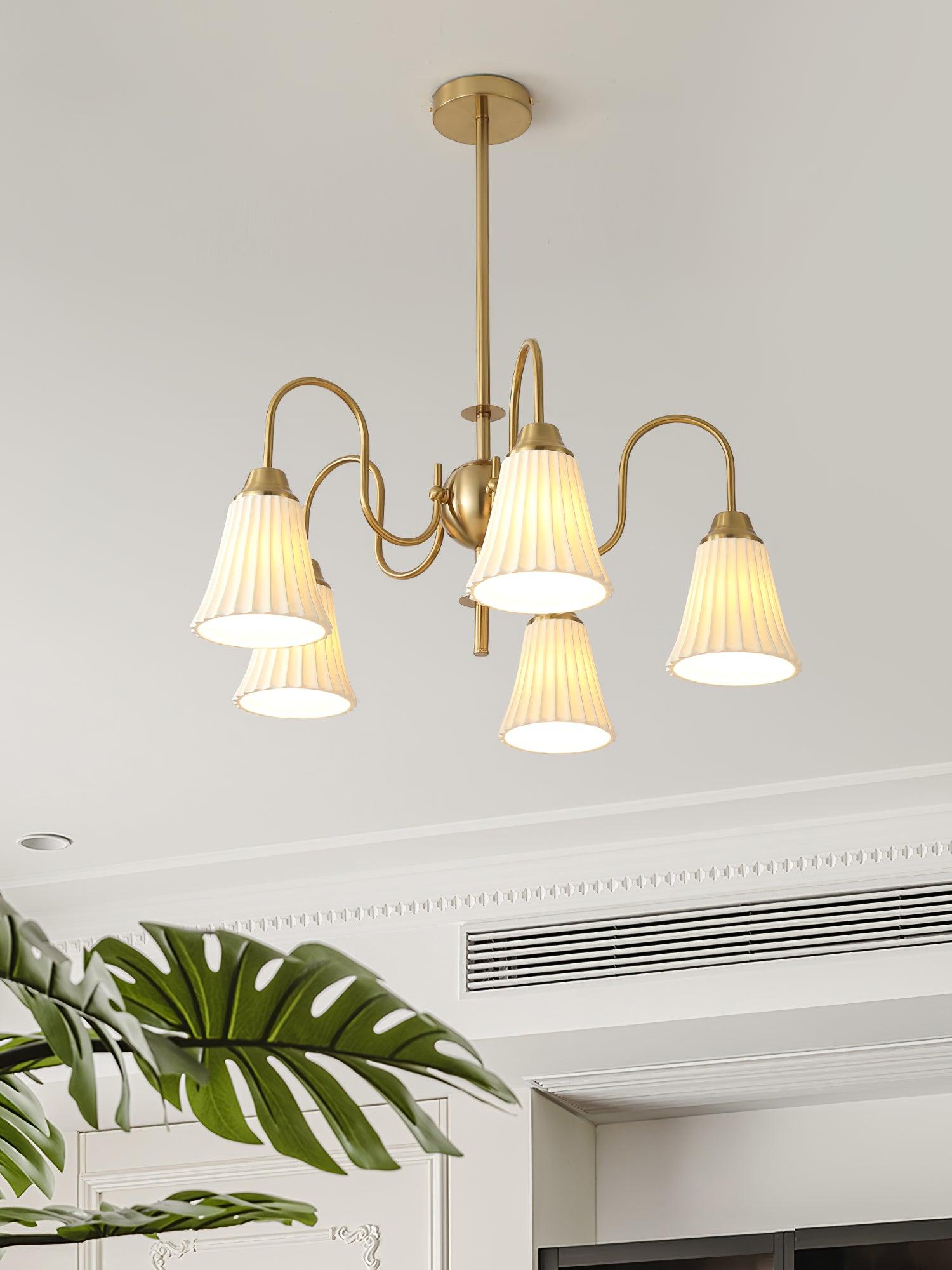Lustra Kronleuchter Esther Keramik Gefeilt Modern-Letslighting