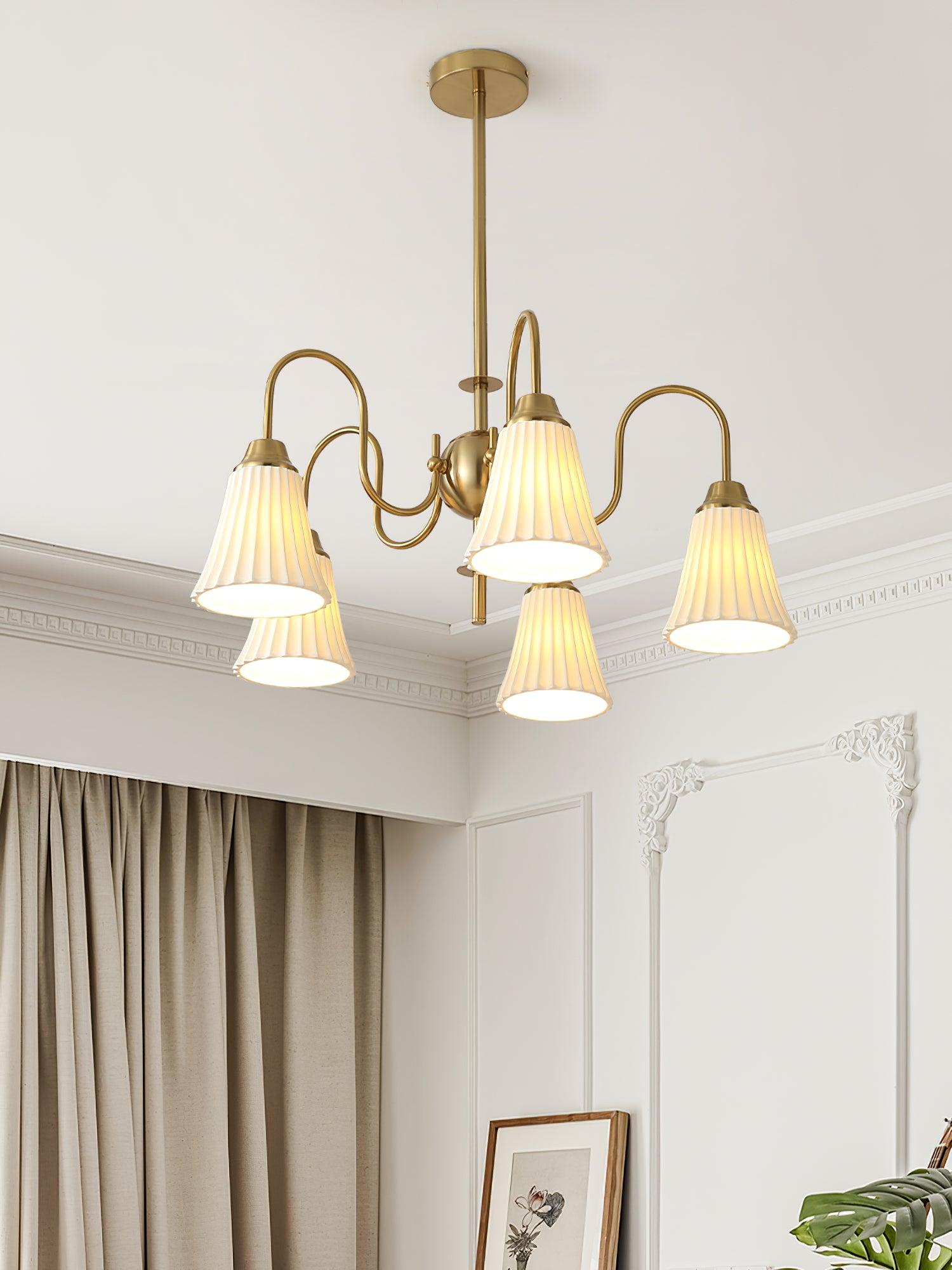 Lustra Kronleuchter Esther Keramik Gefeilt Modern-Letslighting
