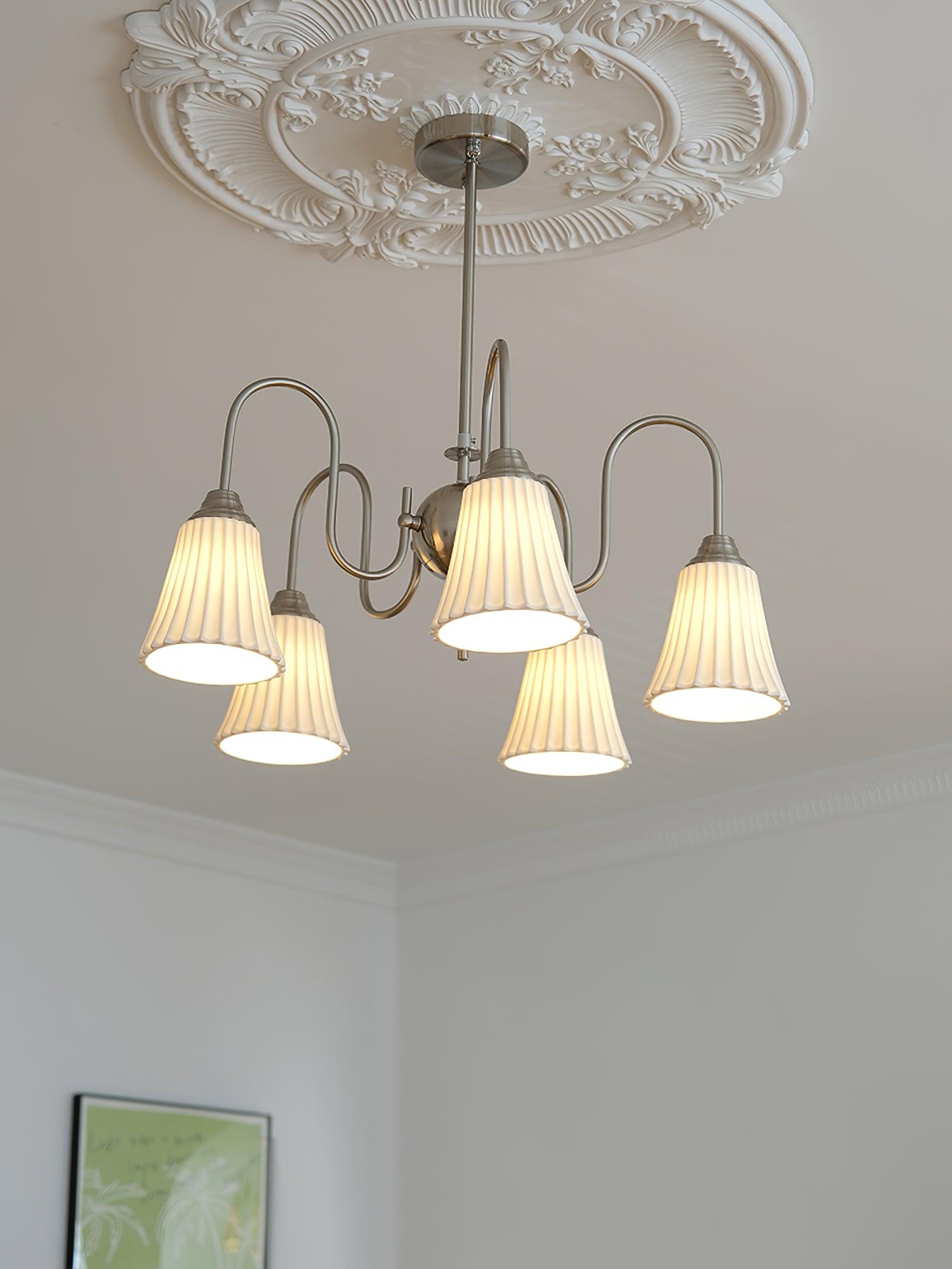 Lustra Kronleuchter Esther Keramik Gefeilt Modern-Letslighting