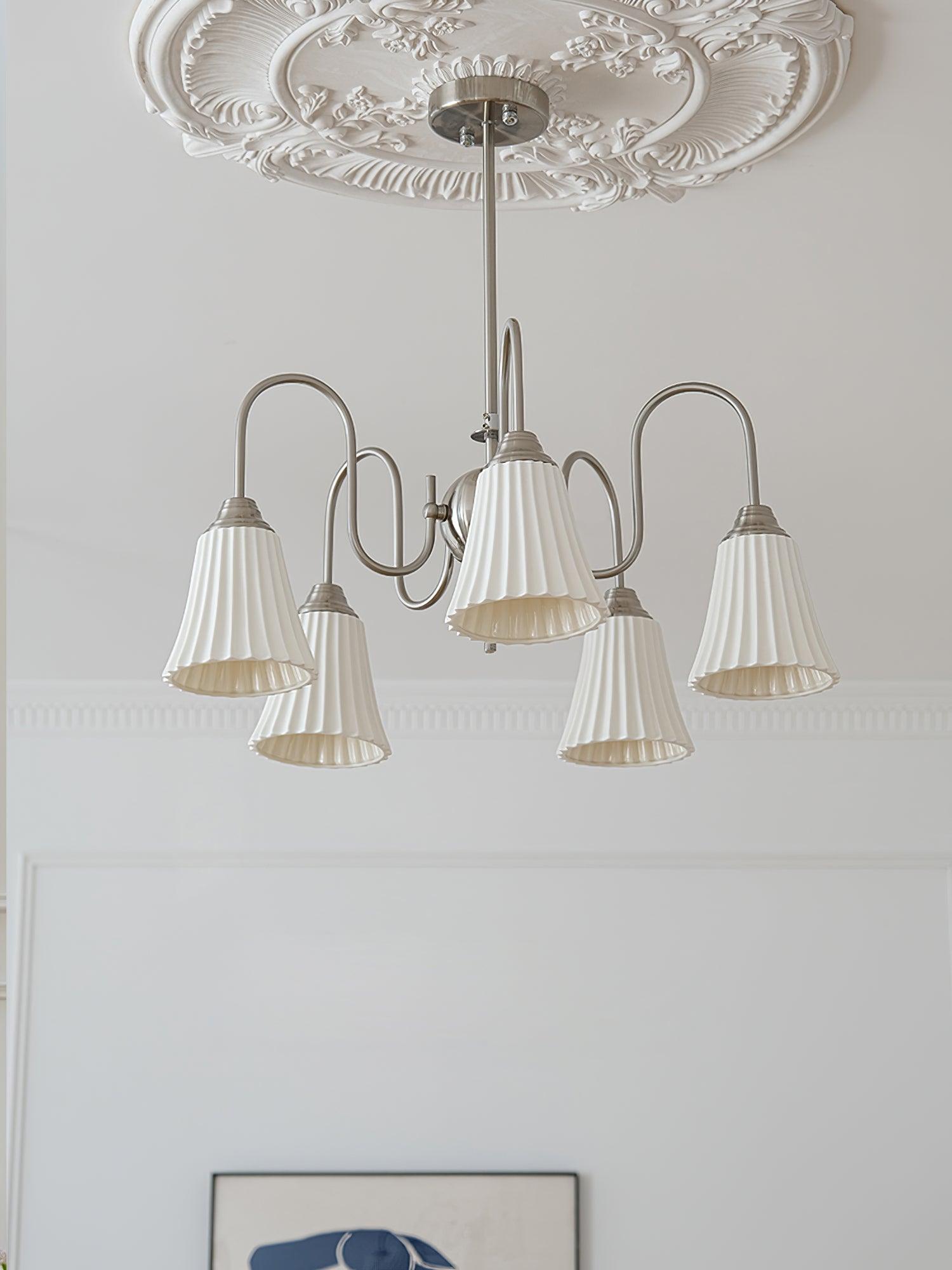 Lustra Kronleuchter Esther Keramik Gefeilt Modern-Letslighting