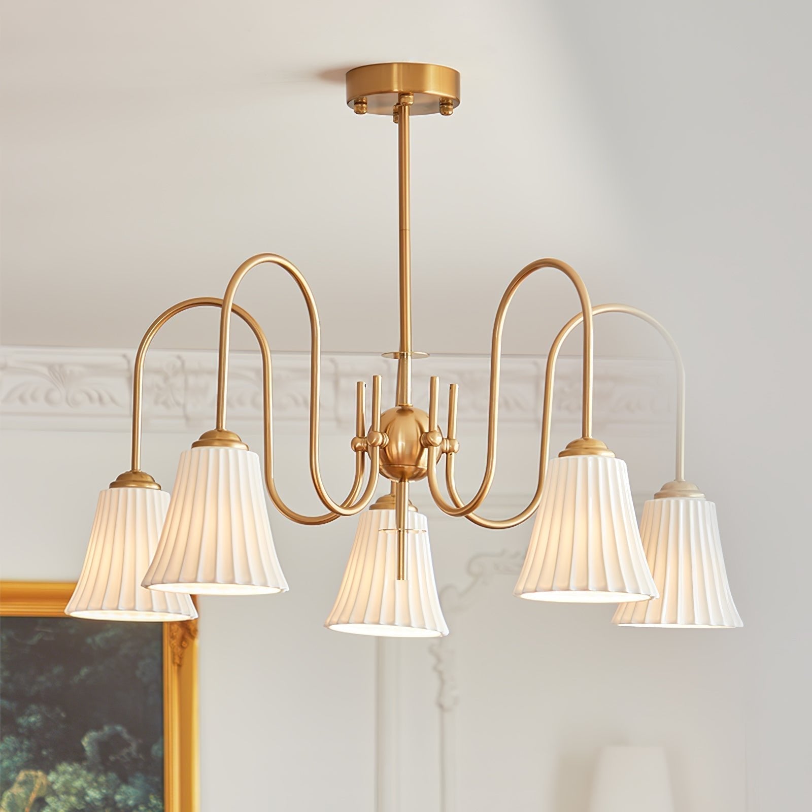 Lustra Kronleuchter Esther Keramik Gefeilt Modern-Letslighting