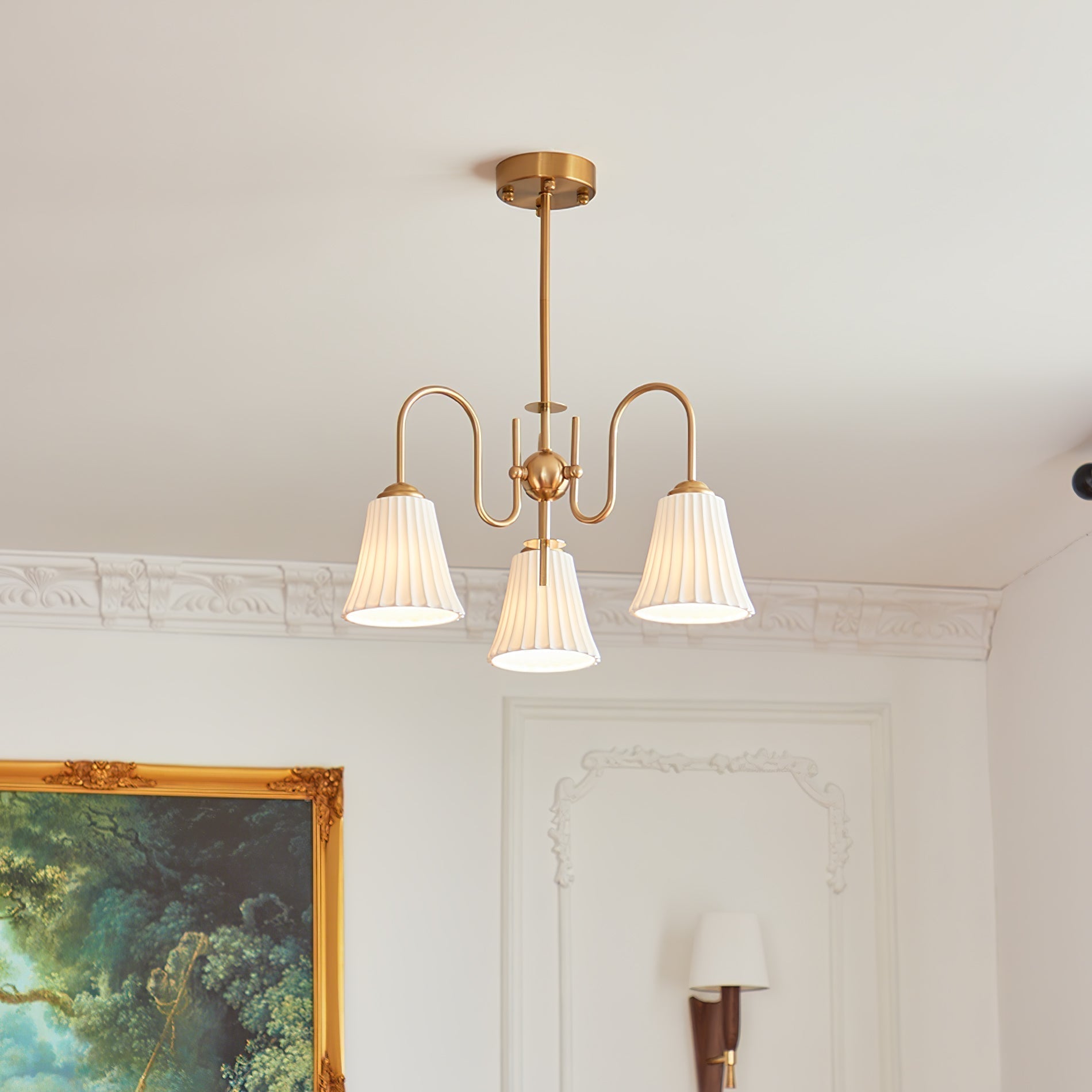 Lustra Kronleuchter Esther Keramik Gefeilt Modern-Letslighting