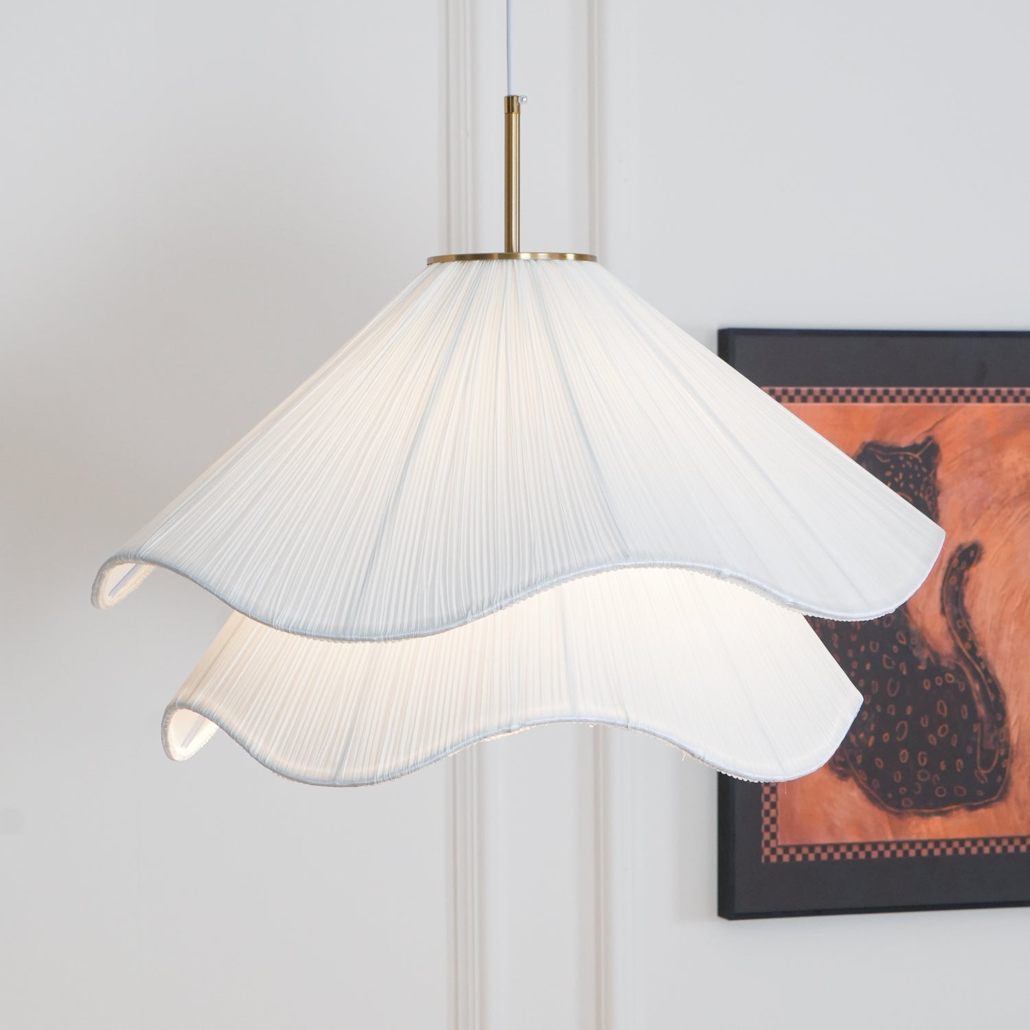 Revn Moderne Art-Déco-Pendelleuchte mit Blumenmotiv