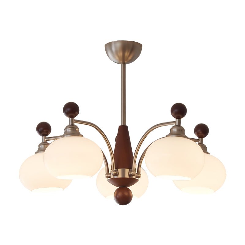 Ivloria Traditionelle Eleganz Orbit Holz Glas Kronleuchter-Letslighting