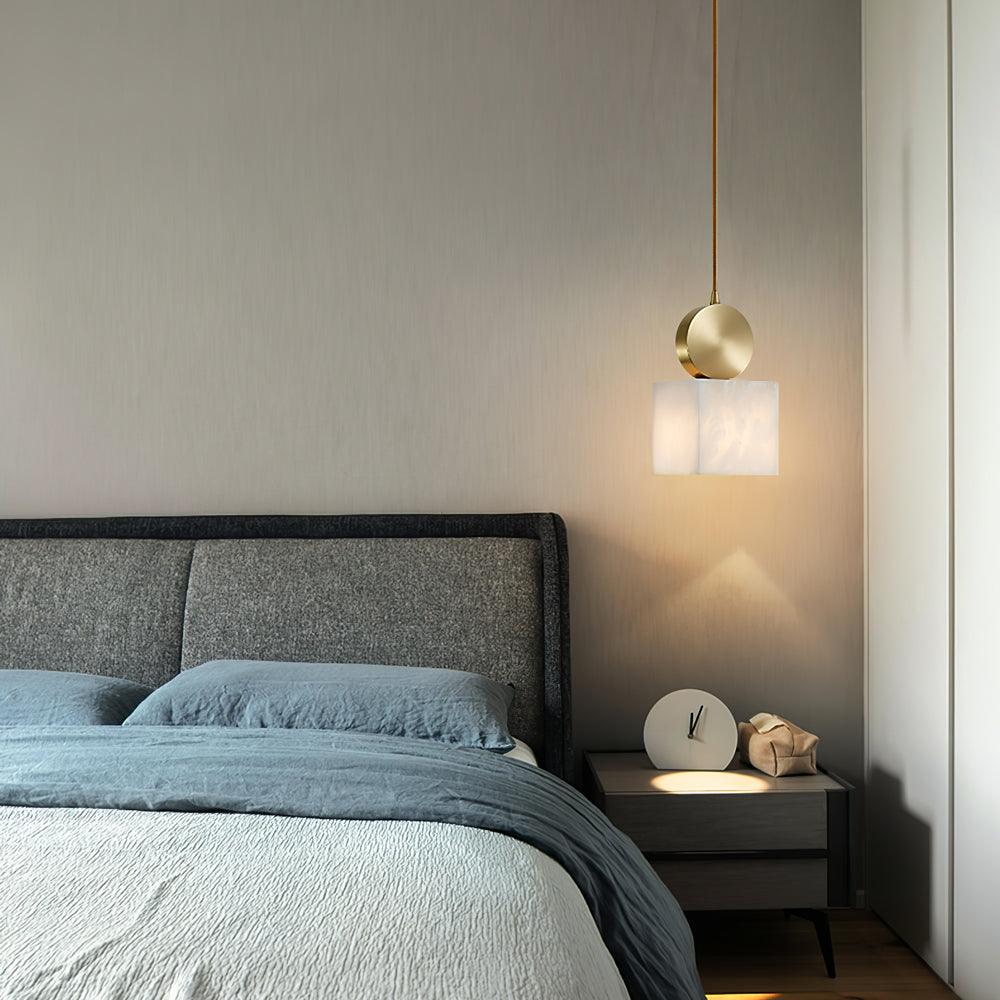 Lyrindis Cylinder Alabaster Pendant Light - Neutralighting