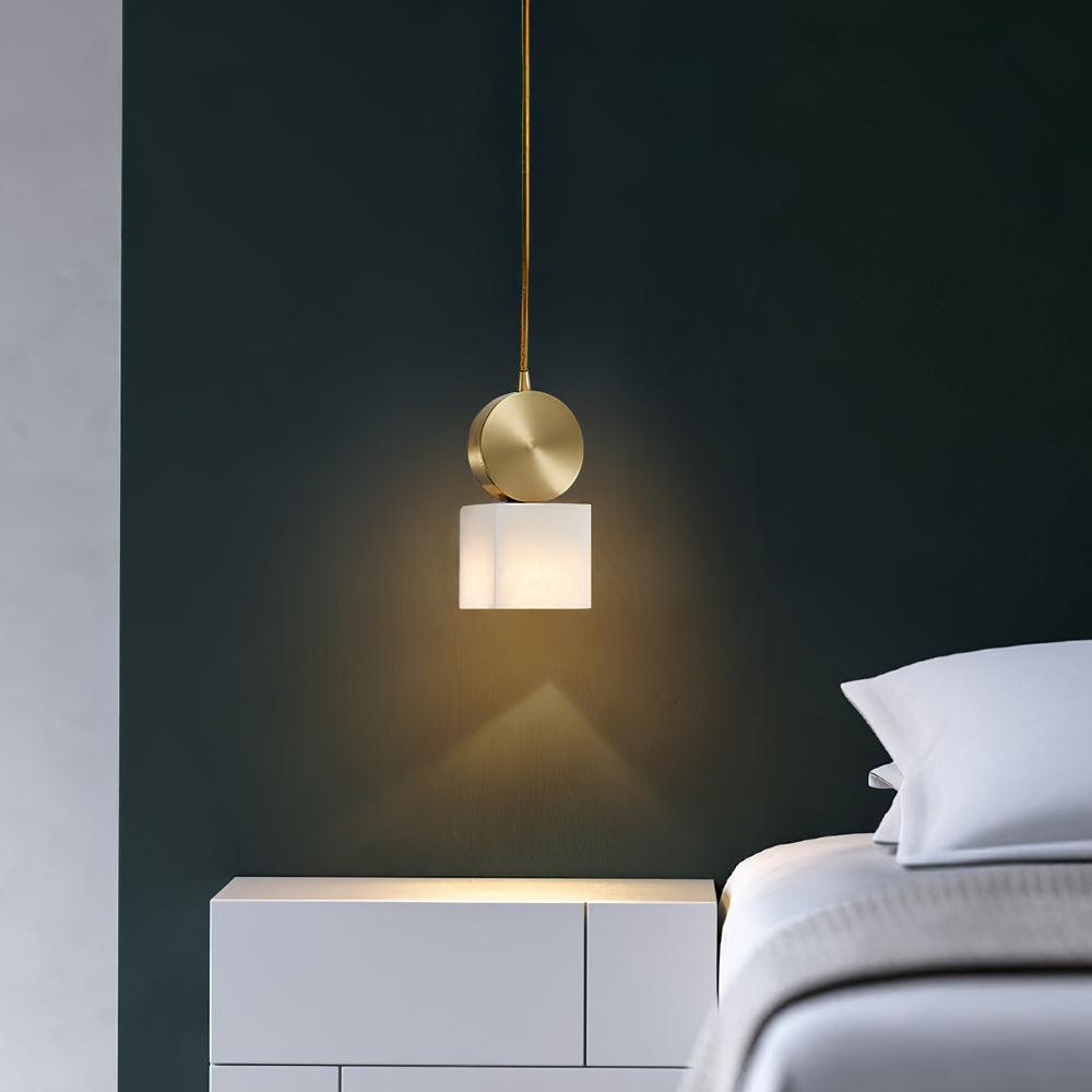 Lyrindis Cylinder Alabaster Pendant Light - Neutralighting