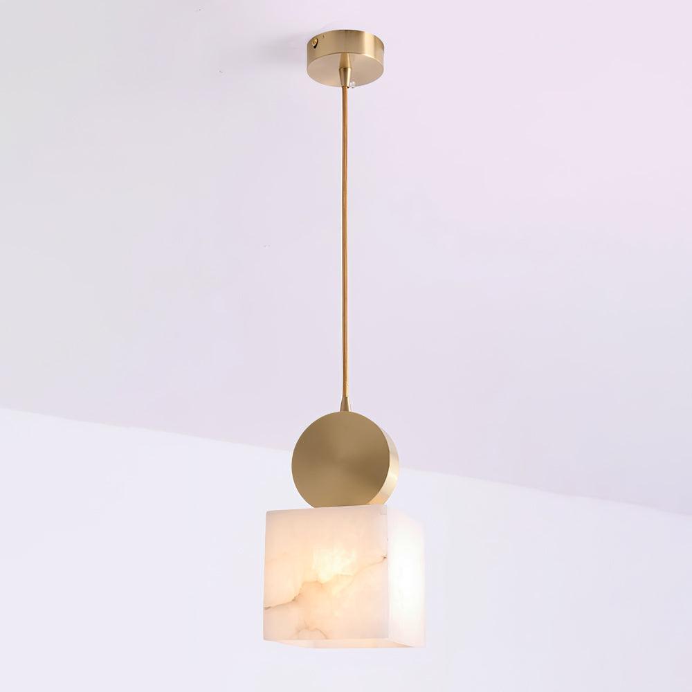 Lyrindis Cylinder Alabaster Pendant Light - Neutralighting