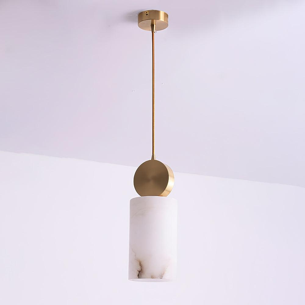 Lyrindis Cylinder Alabaster Pendant Light - Neutralighting