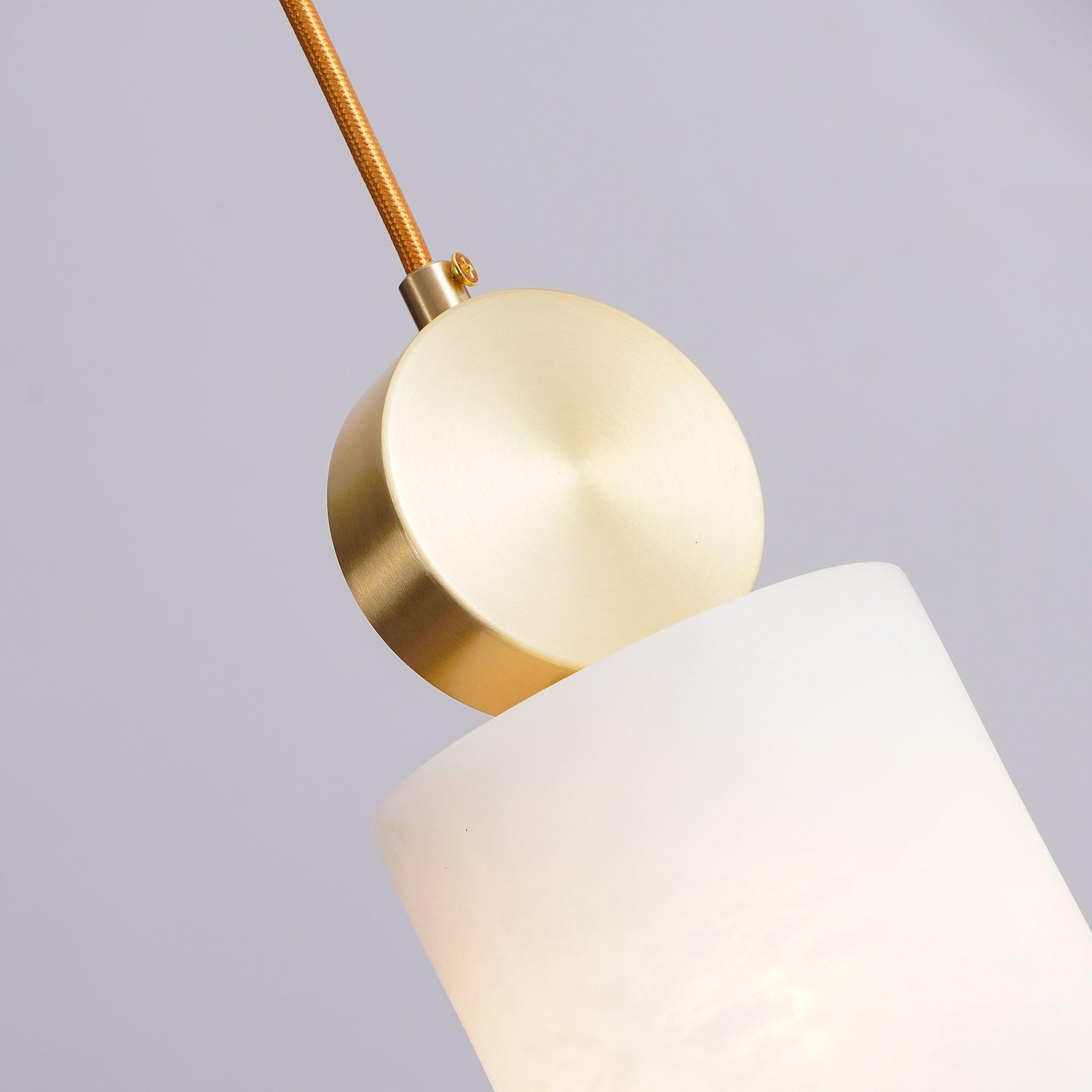Lyrindis Cylinder Alabaster Pendant Light - Neutralighting