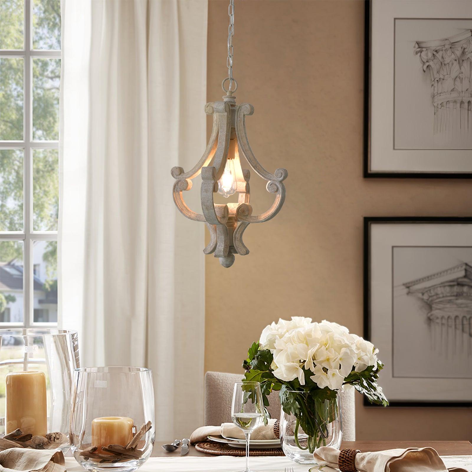 Thalien Holz Glam Pendelleuchte-Letslighting