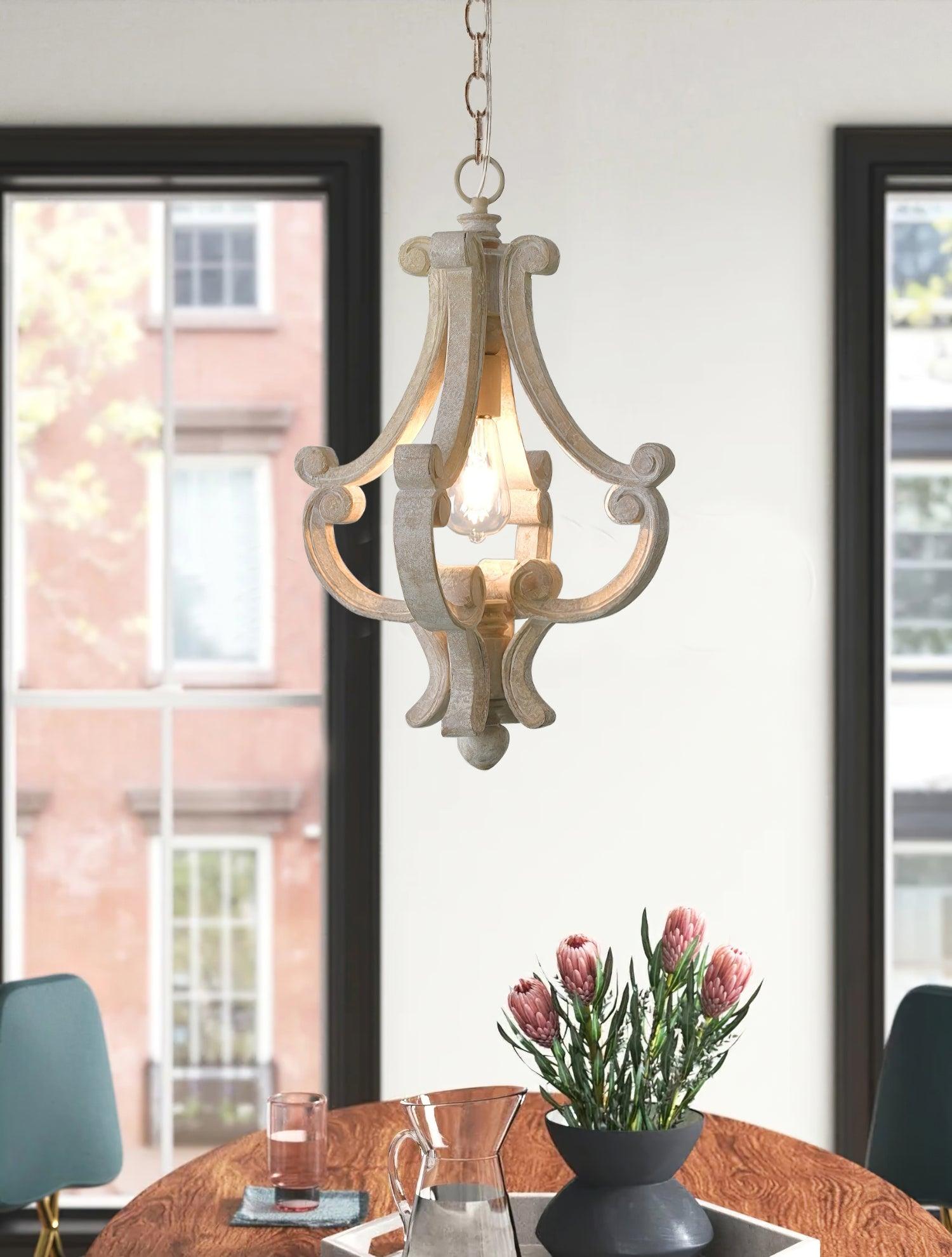 Thalien Holz Glam Pendelleuchte-Letslighting