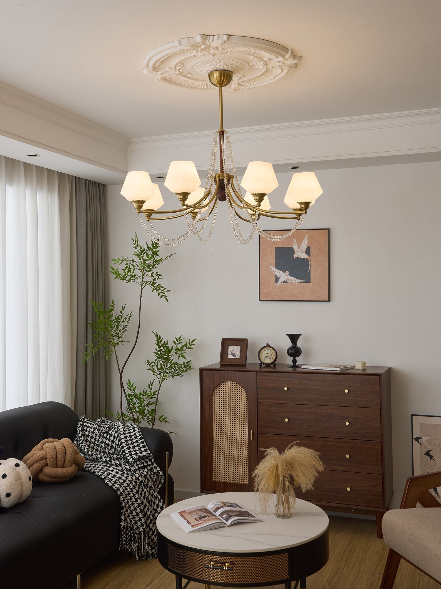 Othaus Traditioneller Eleganter Kronleuchter aus Vintage-Holz-Letslighting
