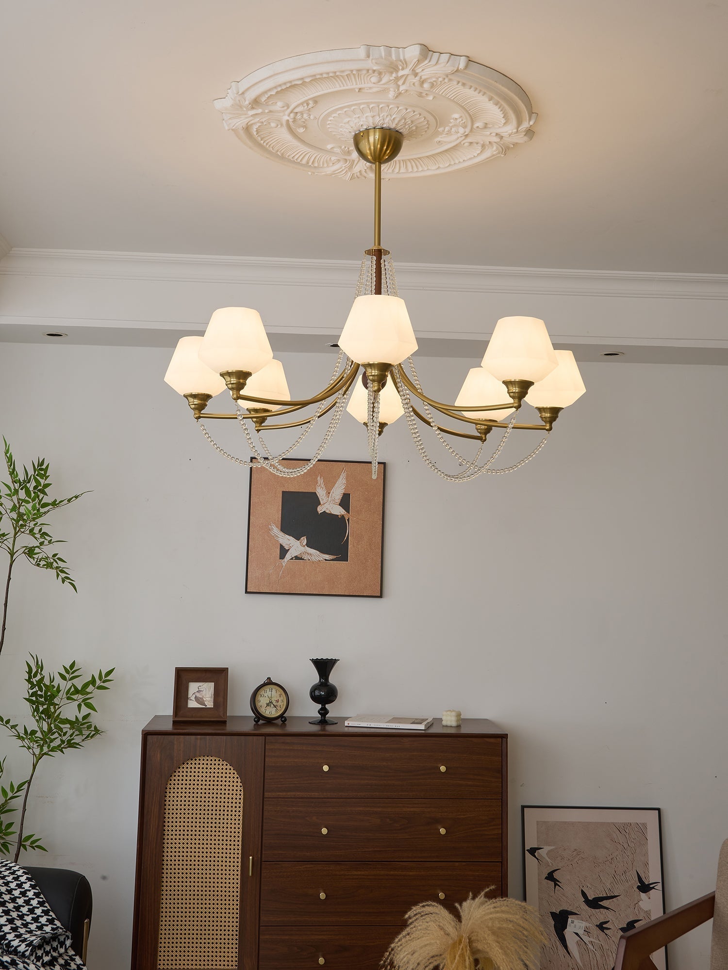 Othaus Traditioneller Eleganter Kronleuchter aus Vintage-Holz-Letslighting