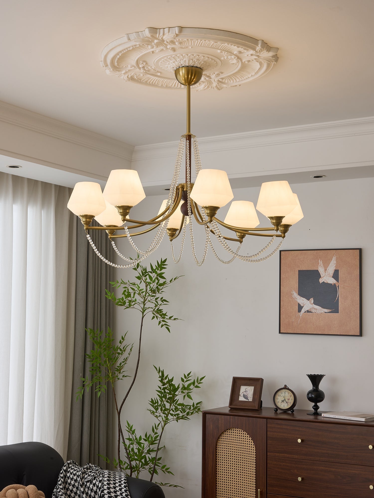 Othaus Traditioneller Eleganter Kronleuchter aus Vintage-Holz-Letslighting