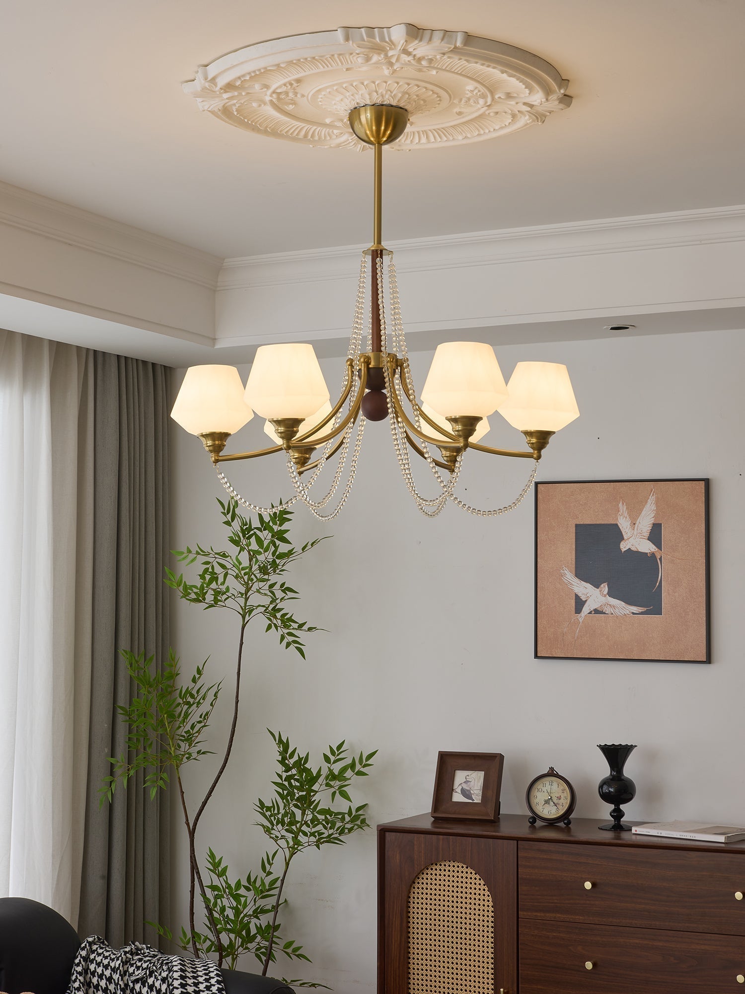 Othaus Traditioneller Eleganter Kronleuchter aus Vintage-Holz-Letslighting