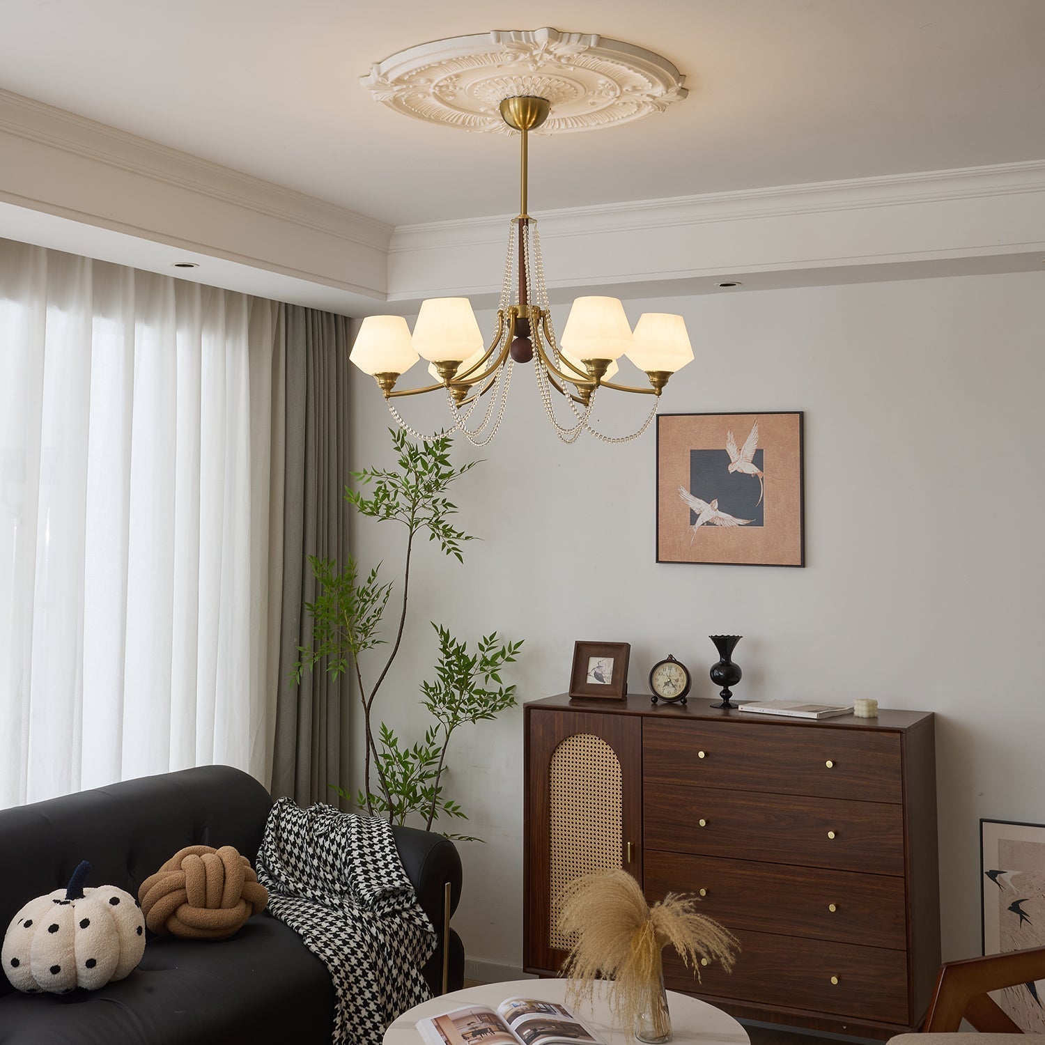Othaus Traditioneller Eleganter Kronleuchter aus Vintage-Holz-Letslighting