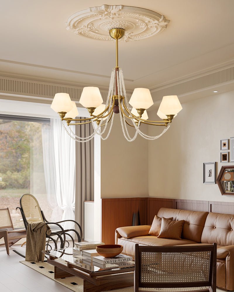 Othaus Traditioneller Eleganter Kronleuchter aus Vintage-Holz-Letslighting