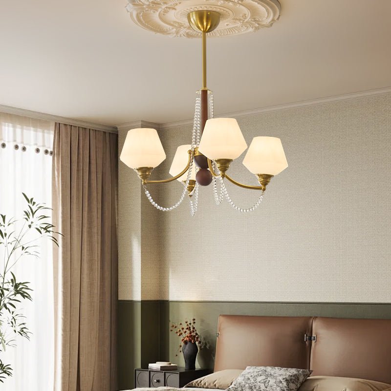 Othaus Traditioneller Eleganter Kronleuchter aus Vintage-Holz-Letslighting