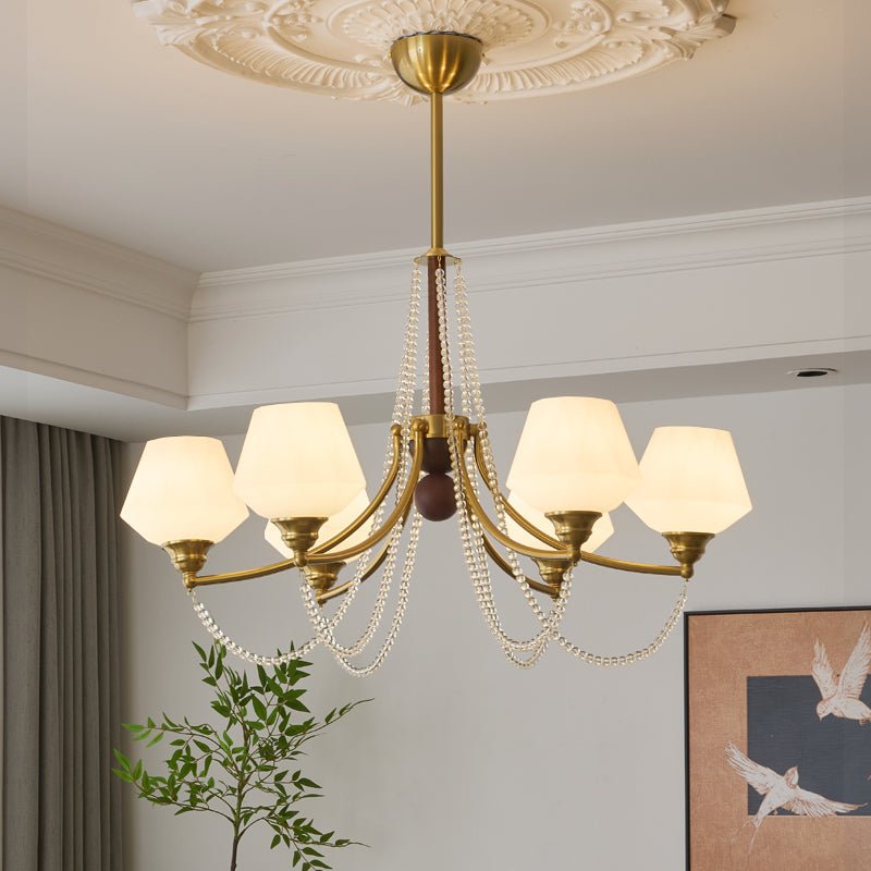 Othaus Traditioneller Eleganter Kronleuchter aus Vintage-Holz-Letslighting