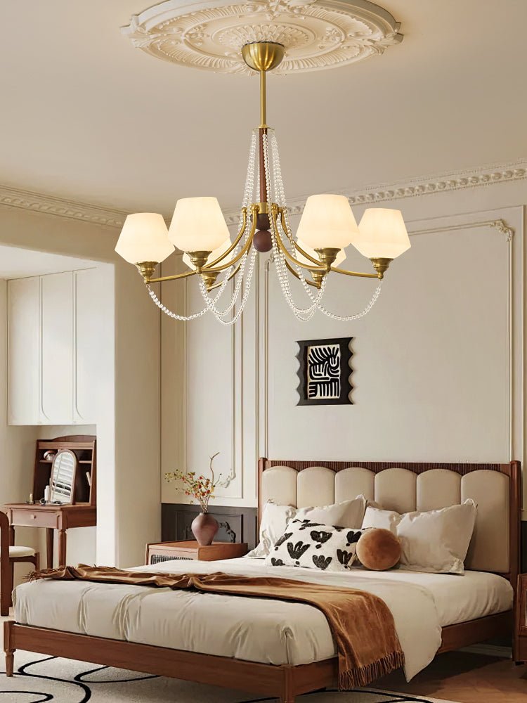 Othaus Traditioneller Eleganter Kronleuchter aus Vintage-Holz-Letslighting