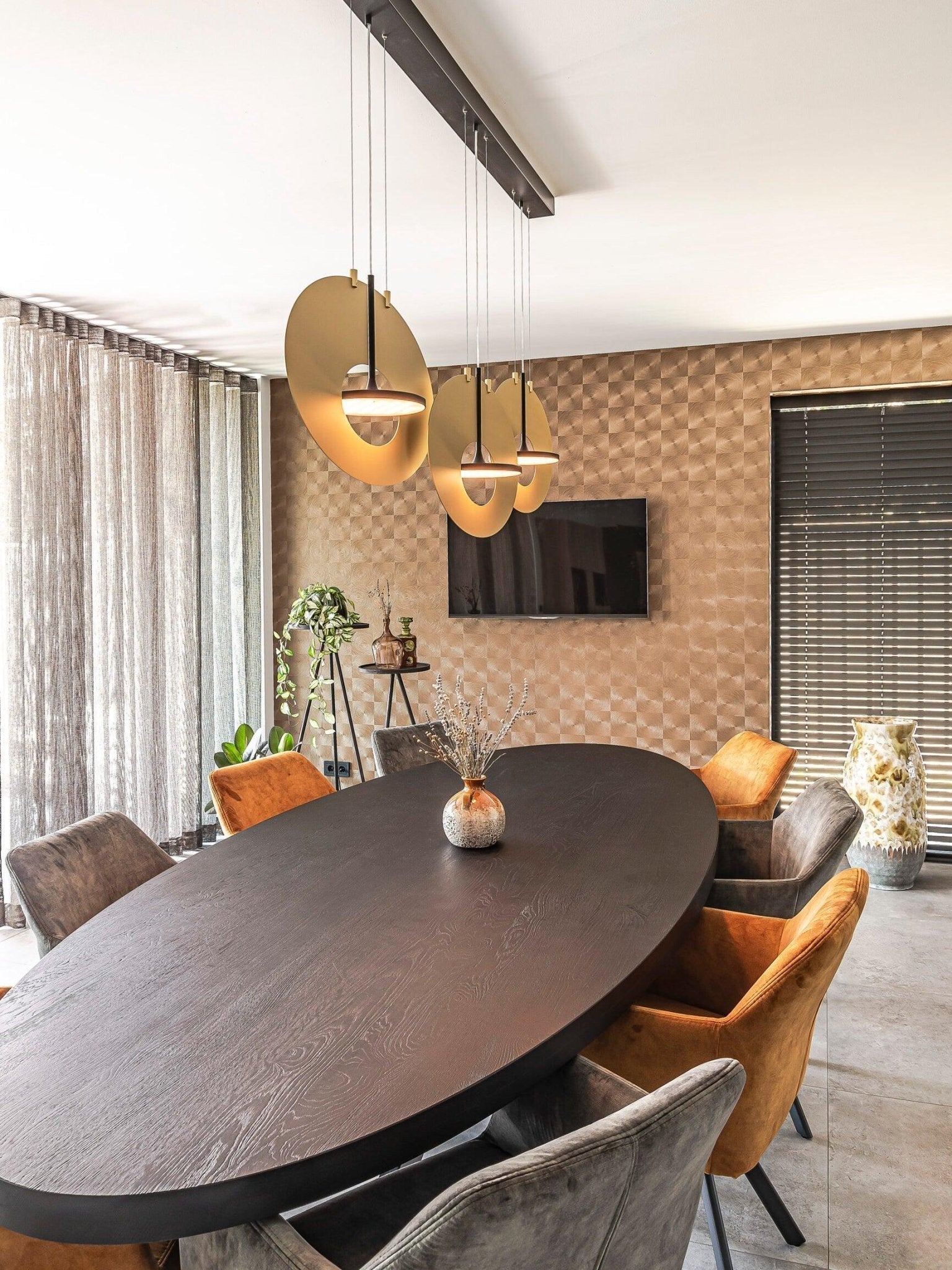 Solara Pendelleuchte Oval Ring Geometrisch-Letslighting