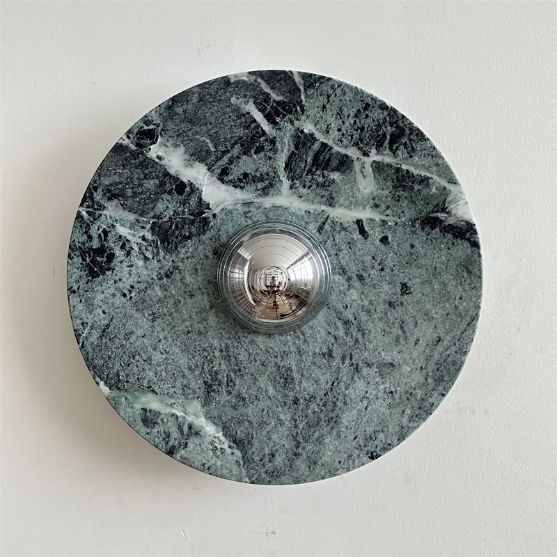 Evvarel Modern Minimalist Green Marble Metal Sconce Wall Lamp - Letslighting