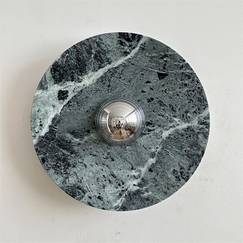Evvarel Modern Minimalist Green Marble Metal Sconce Wall Lamp - Letslighting