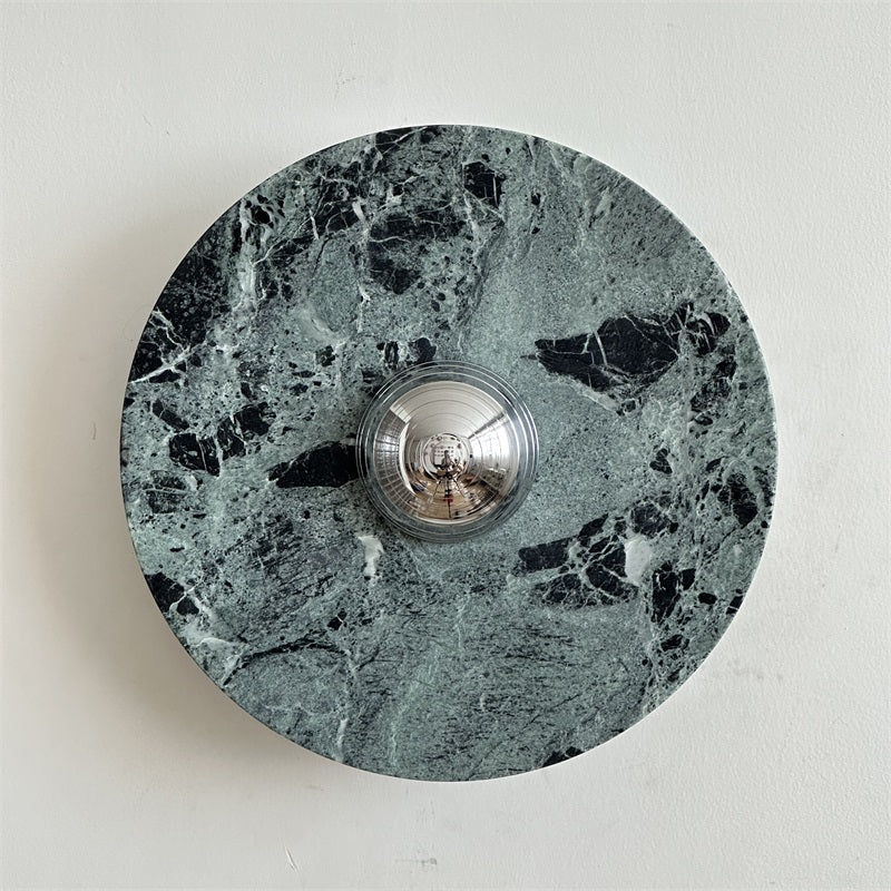 Evvarel Modern Minimalist Green Marble Metal Sconce Wall Lamp - Letslighting