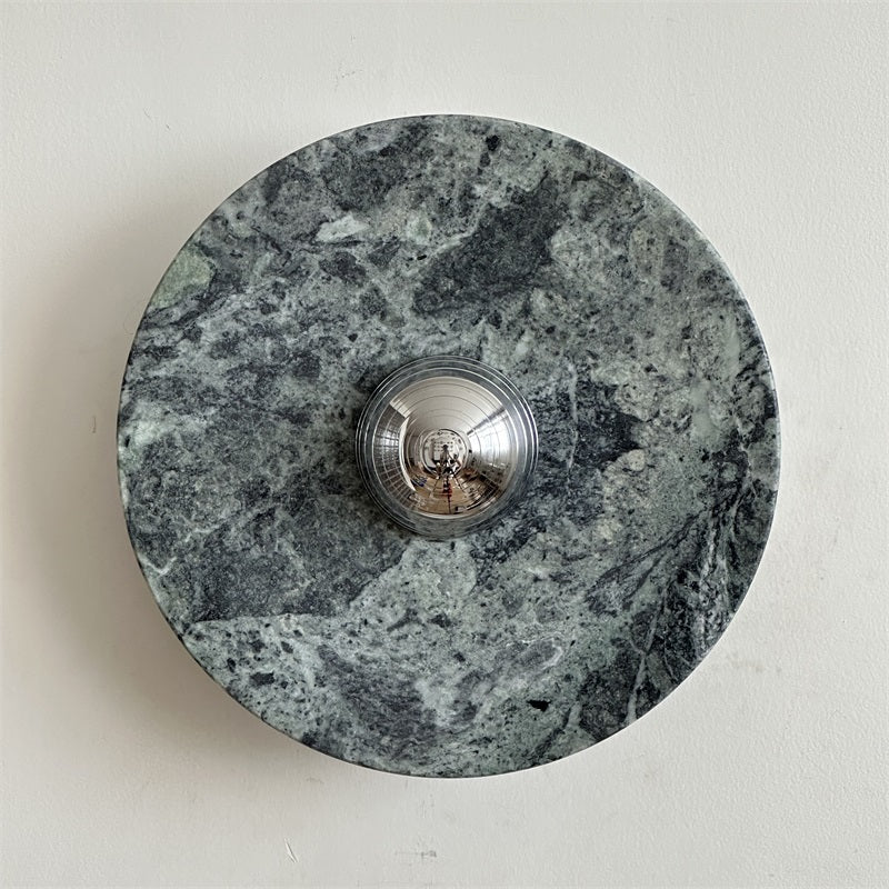 Evvarel Modern Minimalist Green Marble Metal Sconce Wall Lamp - Letslighting