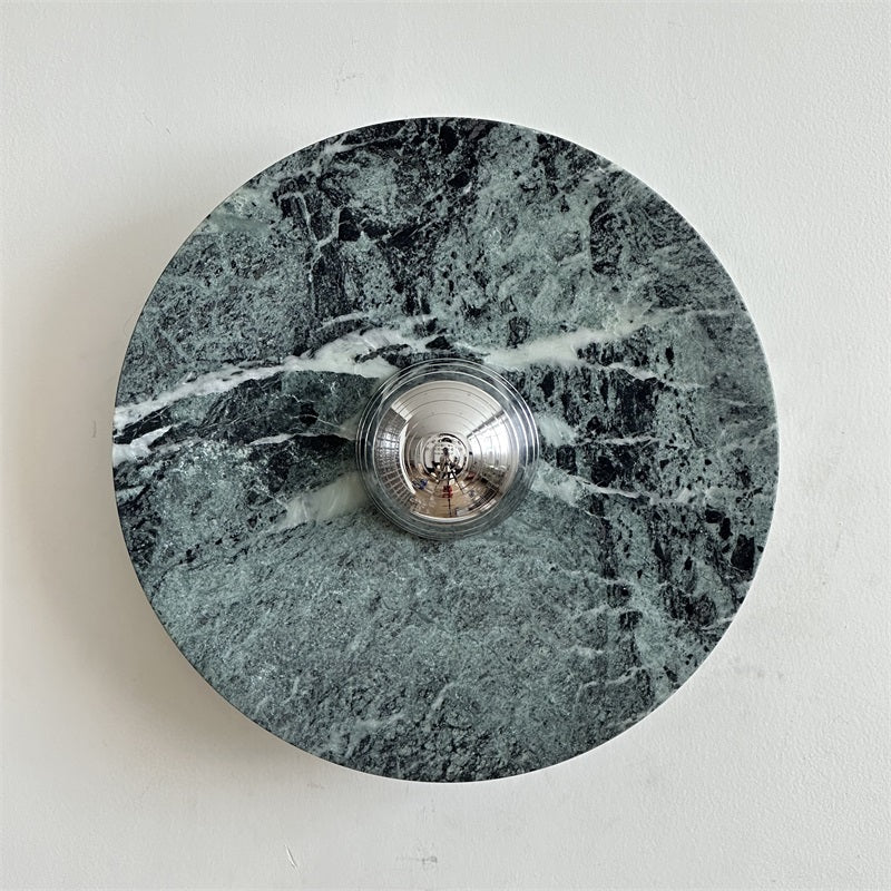Evvarel Modern Minimalist Green Marble Metal Sconce Wall Lamp - Letslighting