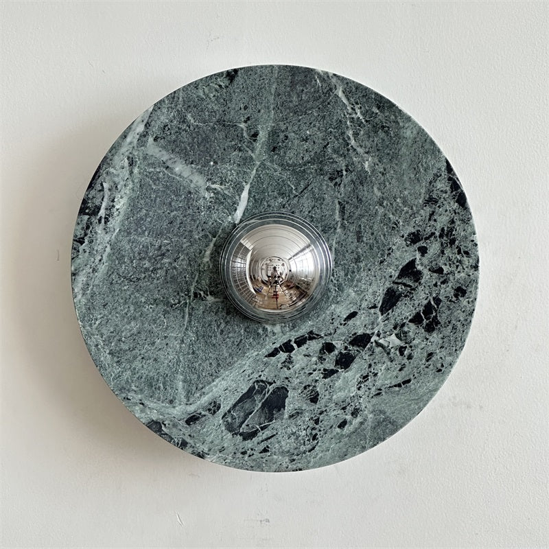 Evvarel Modern Minimalist Green Marble Metal Sconce Wall Lamp - Letslighting