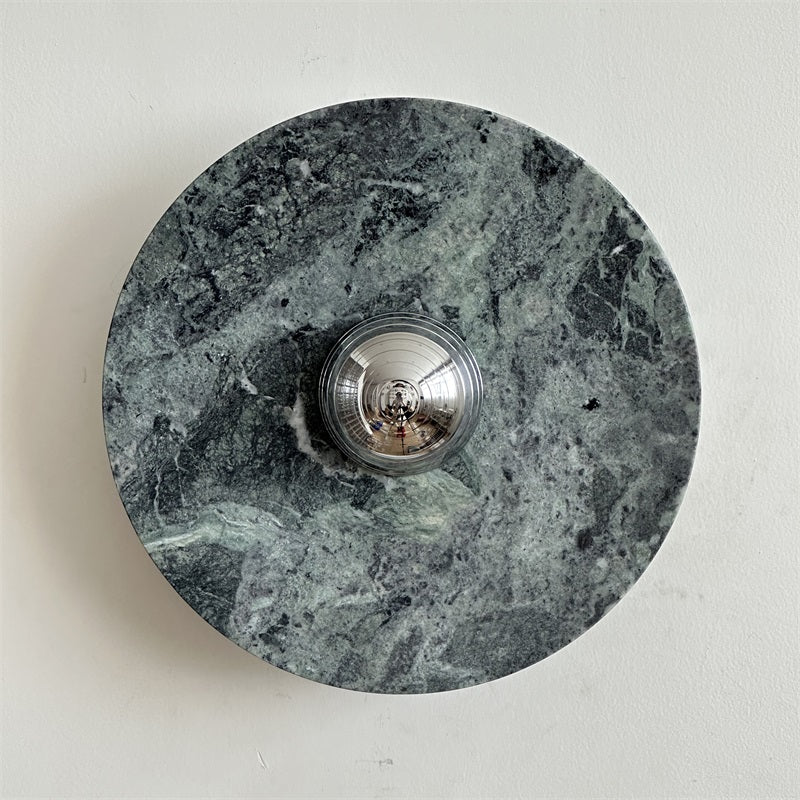 Evvarel Modern Minimalist Green Marble Metal Sconce Wall Lamp - Letslighting