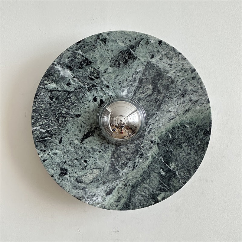Evvarel Modern Minimalist Green Marble Metal Sconce Wall Lamp - Letslighting