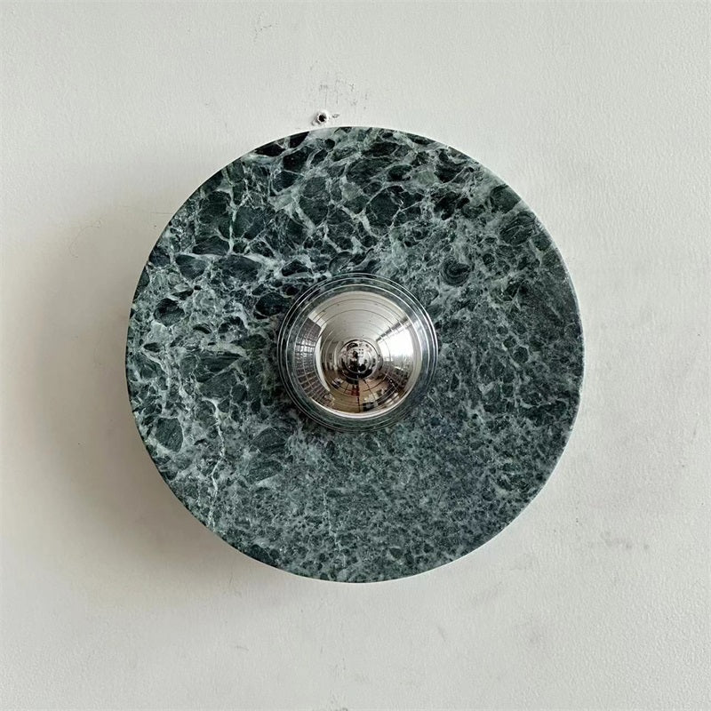 Evvarel Modern Minimalist Green Marble Metal Sconce Wall Lamp - Letslighting