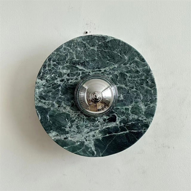 Evvarel Modern Minimalist Green Marble Metal Sconce Wall Lamp - Letslighting