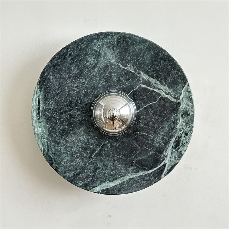 Evvarel Modern Minimalist Green Marble Metal Sconce Wall Lamp - Letslighting