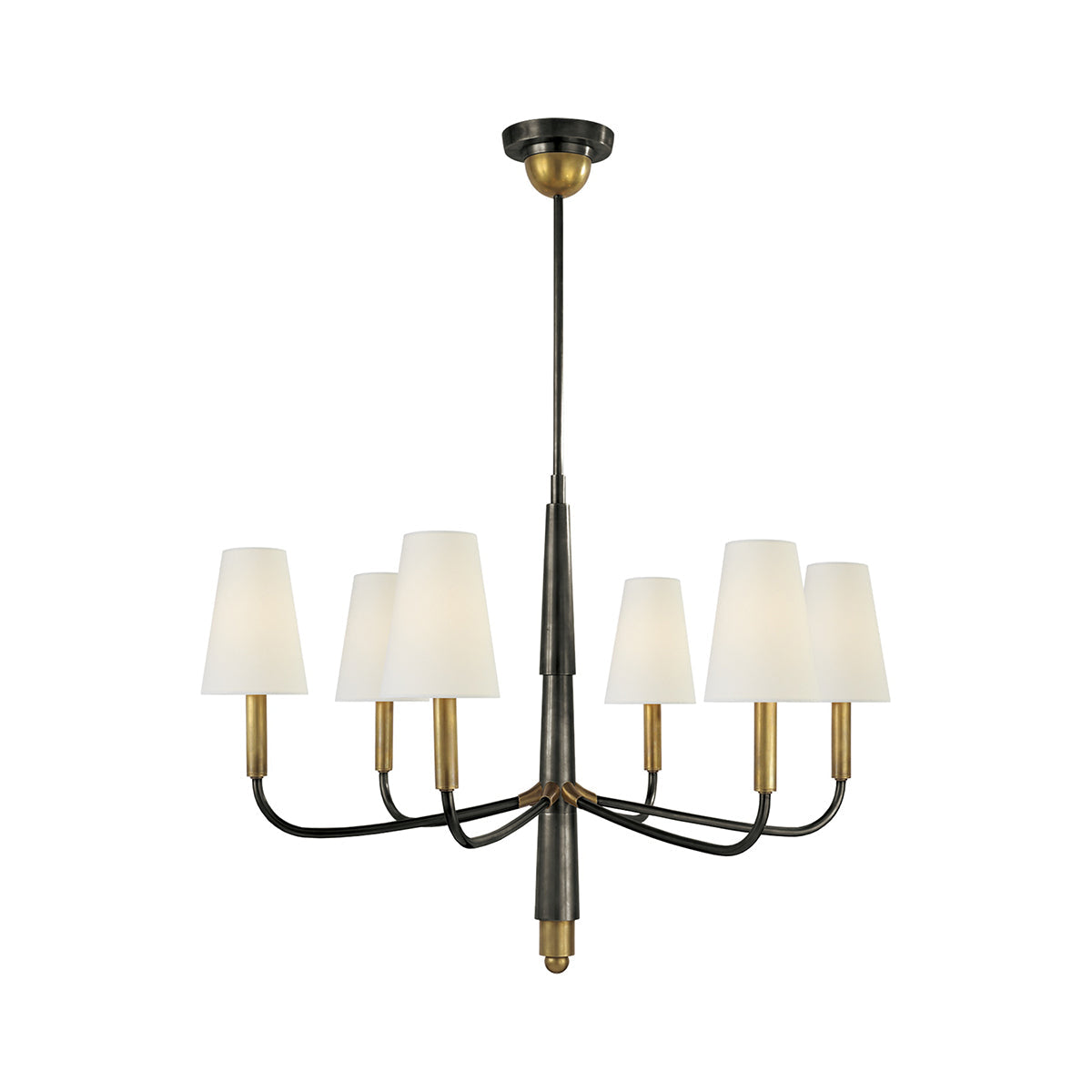 Lyshae Vintage Industrieller Messing-Stoff-Kronleuchter-Letslighting