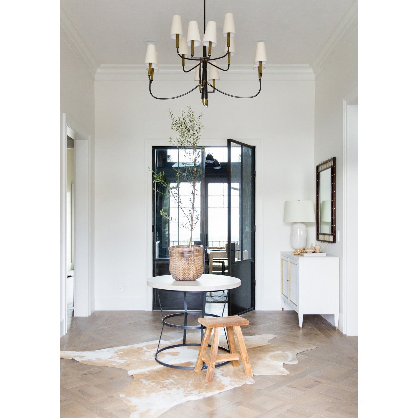 Lyshae Vintage Industrieller Messing-Stoff-Kronleuchter-Letslighting