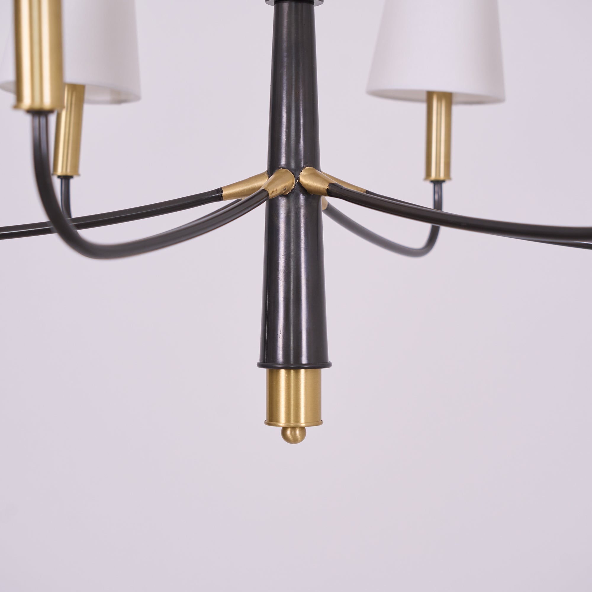 Lyshae Vintage Industrieller Messing-Stoff-Kronleuchter-Letslighting