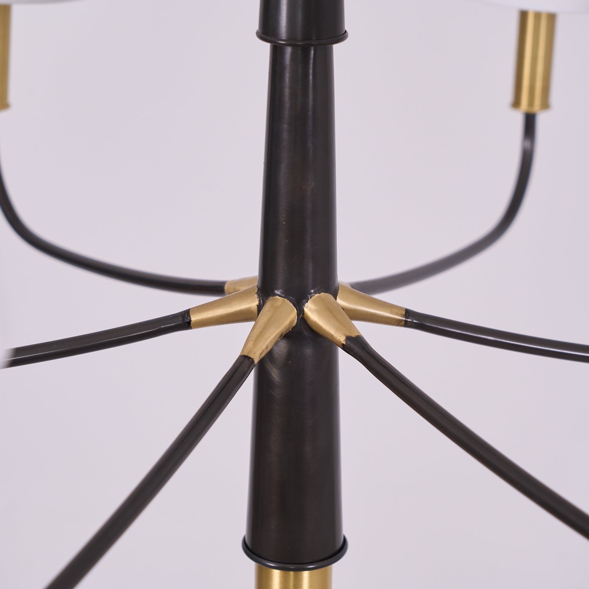 Lyshae Vintage Industrieller Messing-Stoff-Kronleuchter-Letslighting