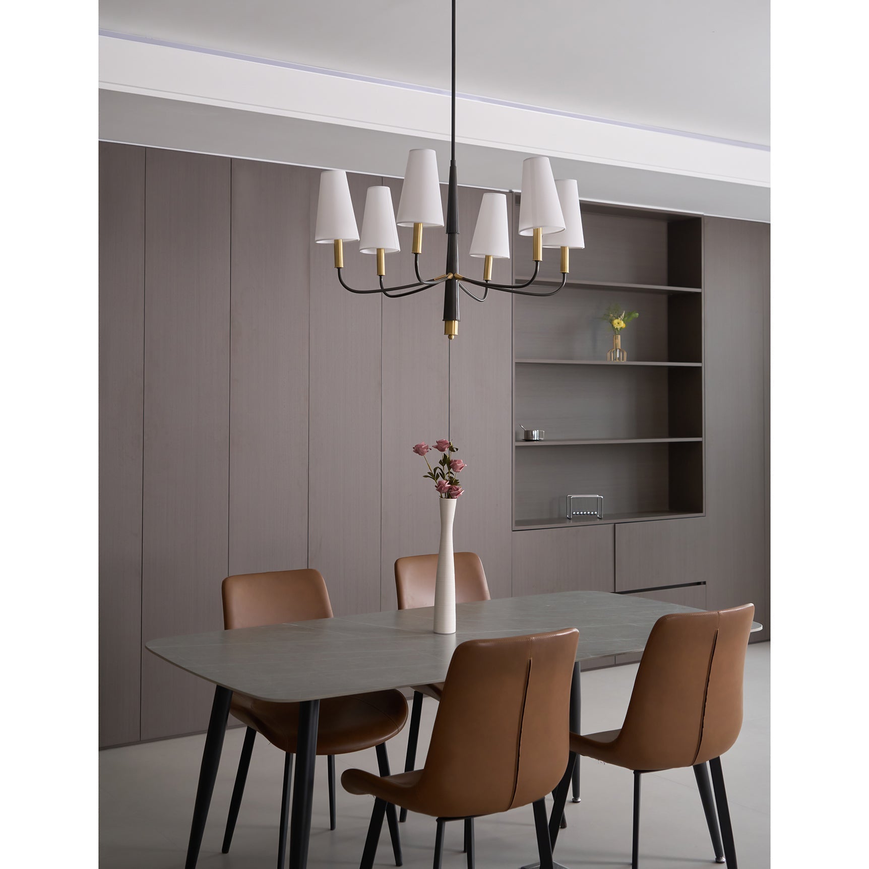 Lyshae Vintage Industrieller Messing-Stoff-Kronleuchter-Letslighting