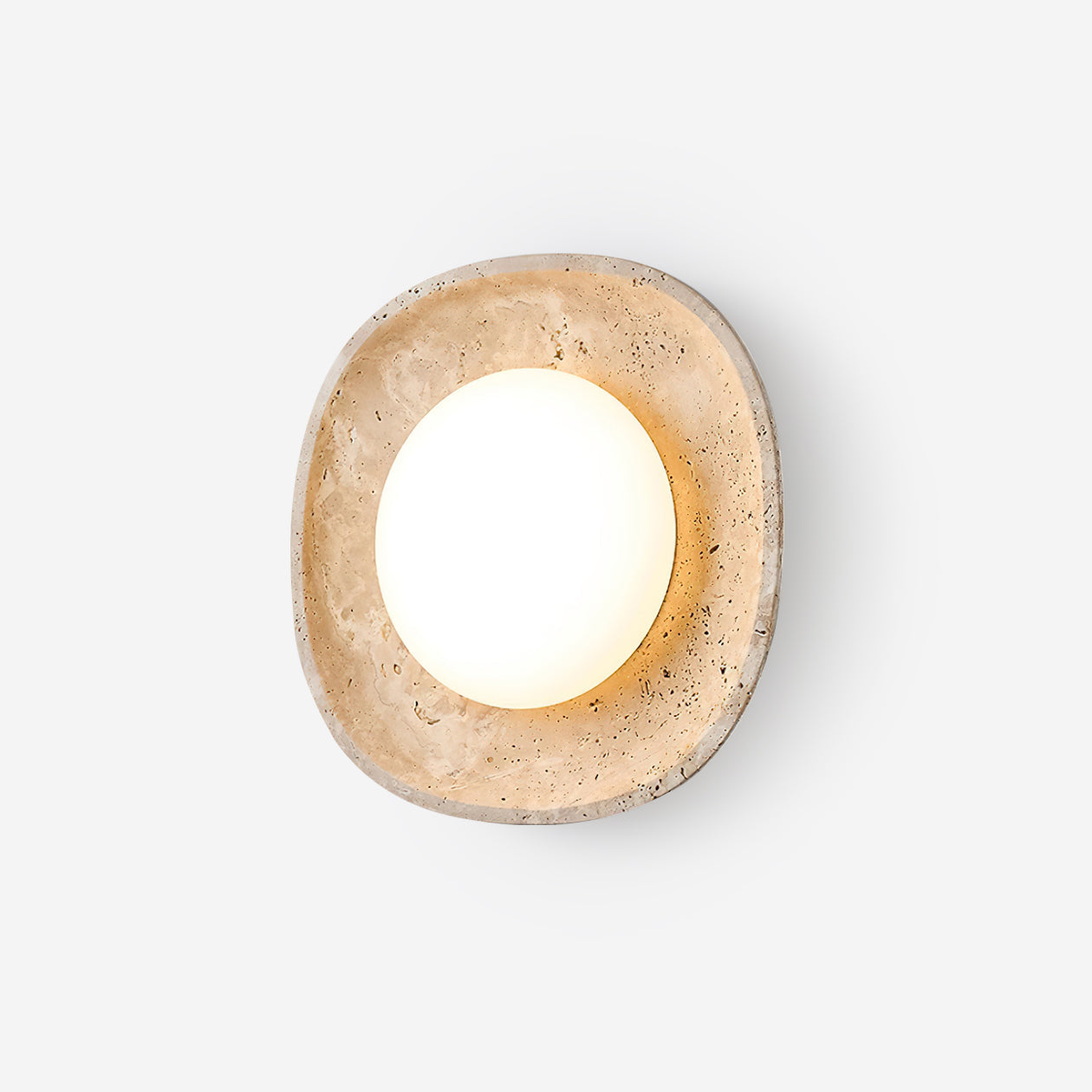 Ritta Wall Lamp Travertine Globe - Letslighting