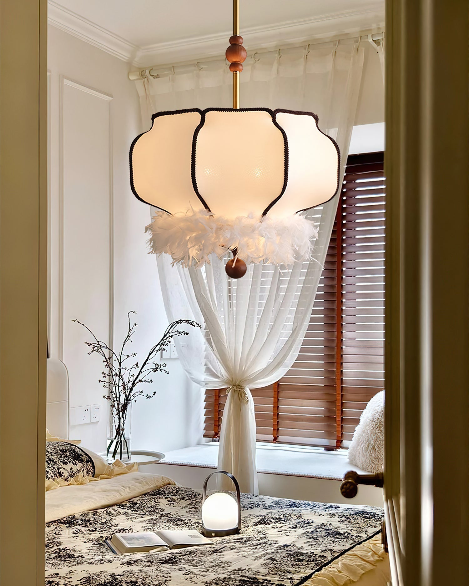 Grace Luxus Stoff Pendelleuchte Leuchte-Letslighting