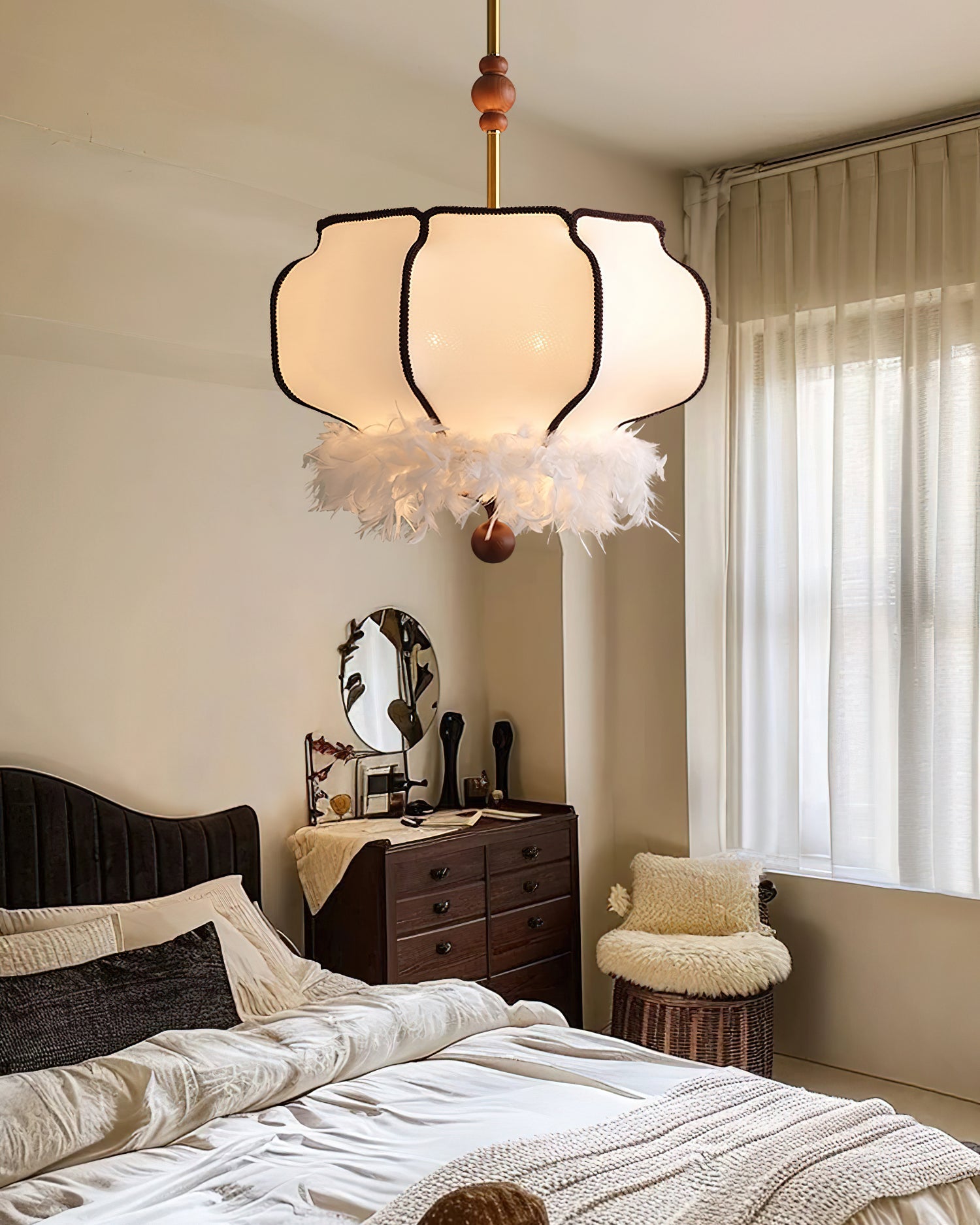 Grace Luxus Stoff Pendelleuchte Leuchte-Letslighting