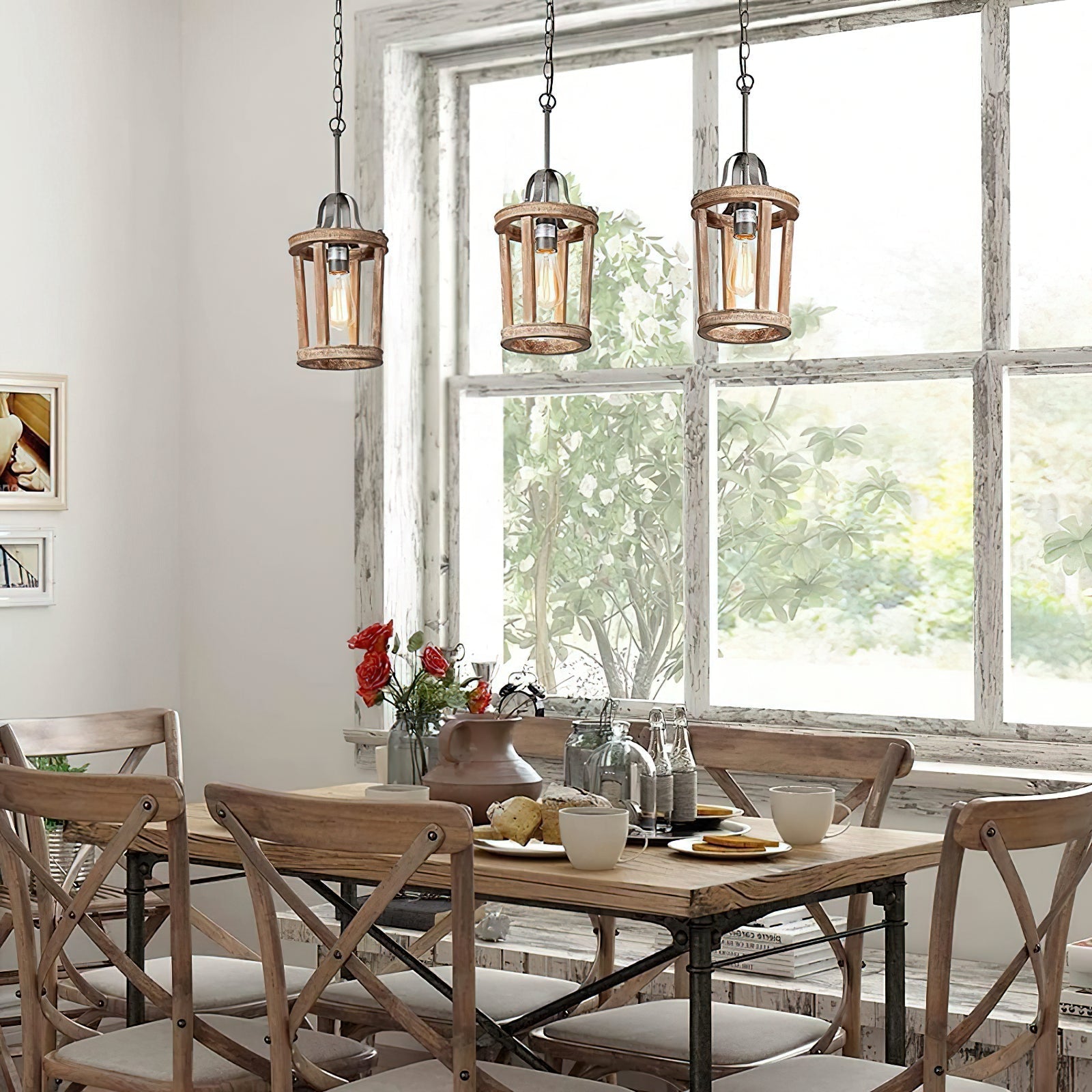 Veraeen Vintage Industrial Trommel Stoff Pendelleuchte-Letslighting