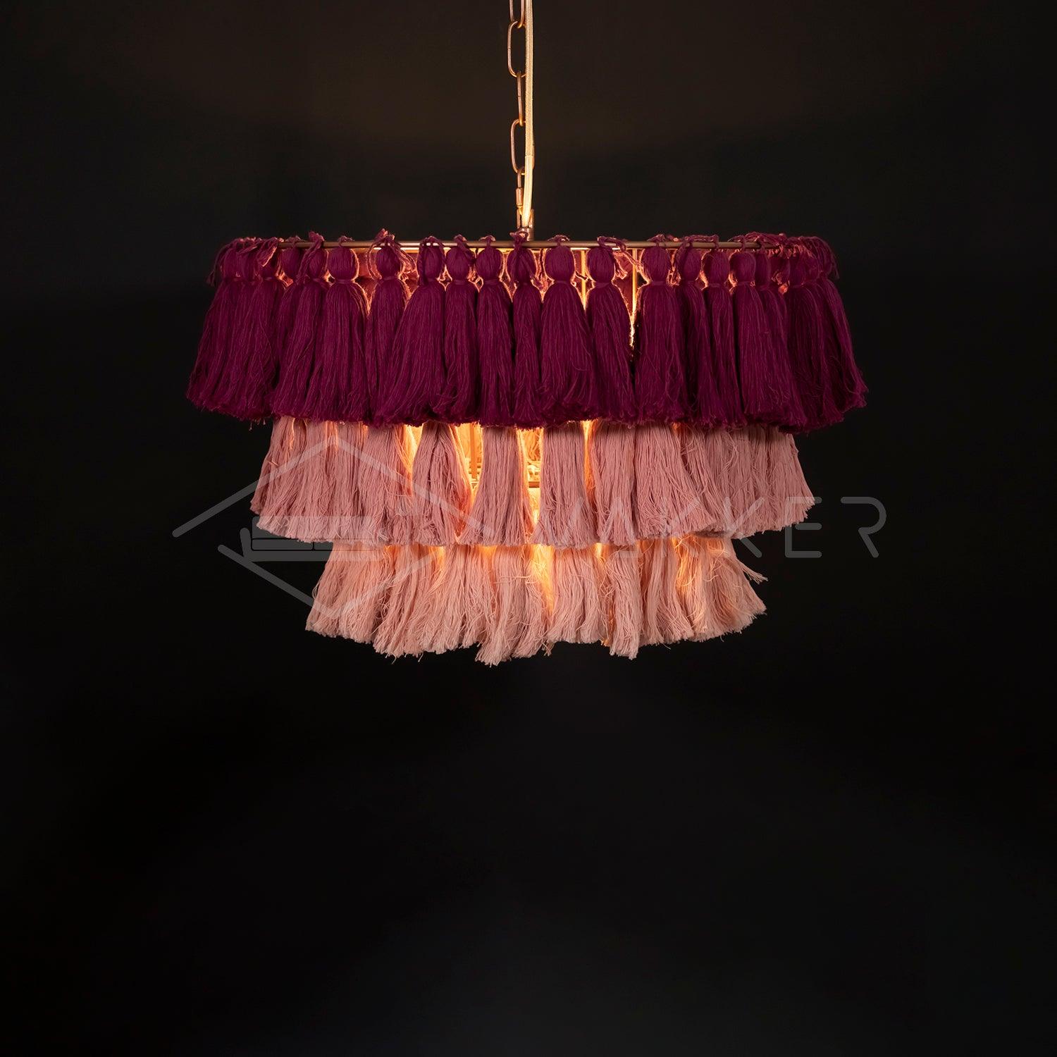 Lustra Kronleuchter Pink Boho Chic-Letslighting
